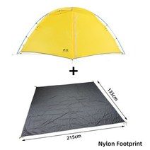 캠핑텐트 두꺼운 폭풍 방지 야외 사이클링 여행 하이킹 방수 방풍 공원 가족, 2.Tent and Footprint