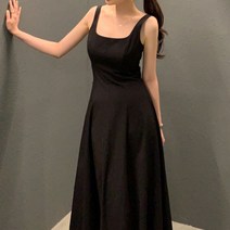 [줄리엔느] 여성 민소매 파임 라인 드레스