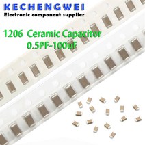 자동차 슈퍼 캐패시터100 개 1206 50V SMD 후막 칩 다층 세라믹 커패시터 0.5pF-100 미크로포맷 10NF 1 2., 31 27pF