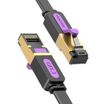 벤션 칼국수형 CAT7 FTP 초고속 랜선 랜케이블 ICAB, 1m, 1개