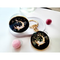 행운10배상승 달타냥 주얼리 키링 핸디그립 홀더 세트 자개금박 그립톡 *Gift, 블랙set, 세트gift pack(+3500)