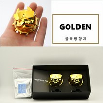 명품차량용방향제 석고 명품 불독 자동차 향수 디퓨저 공기 청정기 자석 클립 환풍구 향기 선물 상자 장식, 08 2Pcs Golden