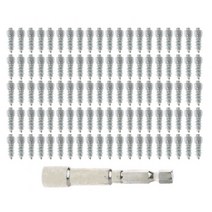 100 PCS 12mm CAR SUV ATV 안티 슬립 스크류 스핀 휠 소켓 스노우 타이어 스파이크 트림, Silver