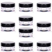 화장품 소분 용기 크림 여행용 공병, 10개, 블랙 3g