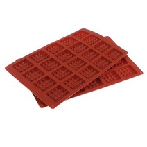 와플팬 20 캐비티 식품 등급 실리콘 와플 몰드 DIY 초콜릿 디저트 베이킹 도구 1 개, 한개옵션0