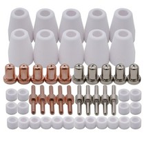 플라즈마 절단기 토치 pt31 jg40 wsd-lg40이 있는 50pcs 절단 소모품 키트 니켈 도금(확장) 맞춤 cut40 50 프라즈마절단기, 협력사