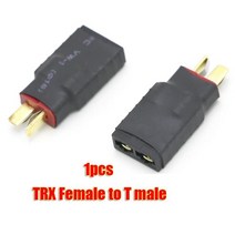 1PCS 무선 여성/남성 TRX T 플러그 Deans 스타일 커넥터 배터리 어댑터 Rc, 02 TRX female to T male
