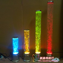 색상 변경 LED 램프 물기둥 인테리어 조명 실내 장식, 높이 75cm