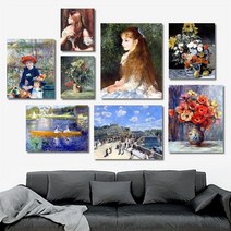 유홍아트 르누아르 명화 액자 20종 No110 캔버스 3호(27x19cm) (5511868), 6.선상파티/캔버스액자(옆면검정)