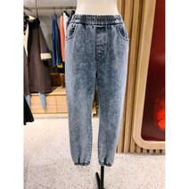 베네통 스노우 워싱 조거 데님 팬츠 BADP0111