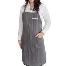 모올글래드 워싱 스트라이프 앞치마, 워싱 스트라이프 앞치마(다크그레이)