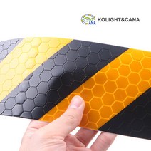국산 반사테이프 황색.흑색 폭10cm x 1M 고휘도 접착식 반사스티커 반사지 야간 안전 위험 마스크 안전모