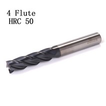 커팅 HRC50 HRC60 HRC65 4 플루트 4mm 5mm 6mm 8mm 12mm 합금 카바이드 밀링 텅스텐 스틸 커터 엔드 1 개, [10] 10x10Dx75L, [01] HRC 50, [01] 5pcs