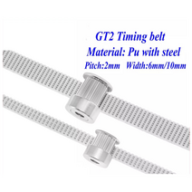 10미터. pu with steel core timing belt gt2 타이밍 벨트 화이트 컬러 2gt 오픈 타이밍 벨트 6mm 10mm 너비 2m 3d 프린터용