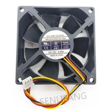 서버컴퓨터 데스크탑 노트북 efc-08e12d-ef05 8025 냉각 팬, 없음, 검은색