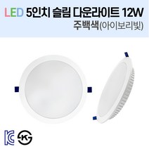 라인조명 LED 슬림 다운라이트 3/4/5/6/8인치 led 전구 매립등 매입등 천장등 복도등 주방보조등 거실조명 액자조명 아트윌 전시 의류매장 상가, 3-3_LED 5인치 12W 주백색(아이보리빛)
