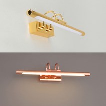 [재경조명] LED 에코 골드스틱 벽등 8W 전구색 플리커프리 서울반도체칩 그림벽등 벽부등 카페 조명, 골드
