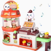 햄버거 가게 주황색 소꿉놀이 신제품 가게놀이 소꿉놀이주방세트 주방놀이 햄버거자판기 장난감 토이100171, 단품