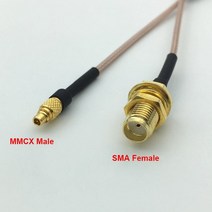 커넥터 1pcs mmcx 각도straight 남성-smarp-sma 여성 선형 안테나 플랜지 케이블 pfv rc 부품 5.8ghz 10cm 15cm 20cm 30cm, 50CM, MMCX에서 SMA F로