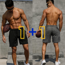 지오비 헬스 반바지 트레이닝 러닝 헬스장 바지 짐웨어 1+1