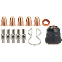 용접 13pcs 플라즈마 커터 토치 s45 액세서리 키트 전극 노즐 팁 스페이서 가이드 유지 캡 가스 디퓨저 플라즈마 절단 토치 143, 0.8mm, 01 0.8mm