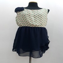 S1124/장미꽃장식쉬폰원피스/민소매원피스/나시원피스