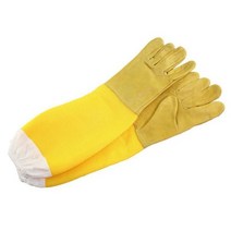 양봉가 양봉 장갑 보호 슬리브 통기성 양가죽 및 캔버스 도구, YELLOW_XXXL