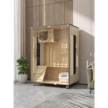 고양이 집 장난감 둥지 케이지 럭셔리 캐비닛 캐비넷, 15H5캐터리90X60X120CM블랙-자가설치