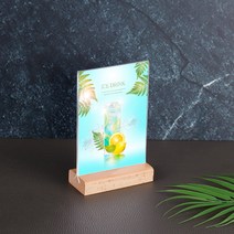 T자형 꽂이 우드 POP 스탠드 양면 메뉴판 A6 세로형 JW1014, A6 세로형 우드 105x148mm JW1014