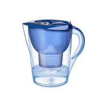 3.5L 주방 물 필터 물 주전자 활성 탄소 알칼리성 여과 그물 정수기 차가운 멀티 효과 필터 가정용, 02 Blue