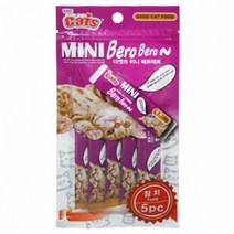 5입 미니베로베로 반려묘 참치맛 스틱 츄르 소프트 짜먹는 간식