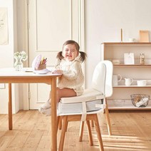 국내산 유아키높이방석 유아 눈높이방석 식탁의자방석 [커버+충전재] 면 연회색 8cm