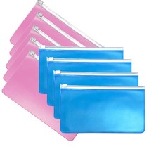 국산 pvc 지퍼백 핑크 청색 비닐팩 용품주머니 슬라이드 지퍼 고주파 파우치 키핑케이스 종합비닐 모텔 비품 숙박 치과 여행 판촉물 치약 칫솔 세트, 청색pvc지퍼백, 1개