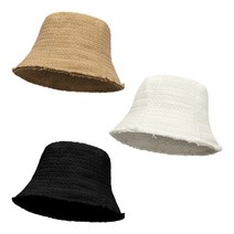 팸드님 아낙네 남녀공용 울 버킷햇 빈티지 짚신 벙거지