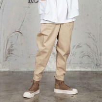 벅시루 여성 남녀공용 컷모서리 밴딩 배기바지