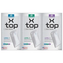 남성용 요실금패드 남성요실금파우치 엑스탑(X-TOP) USA, 레벨 2 (100cc 중용량), 12개입, 1팩