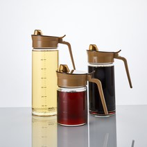 마시 원터치 오일병 700ml 500ml 300ml 눈금표시 3개구매시 실리콘병솔 1개 증정 유리오일병, 사이즈700ml