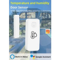 Tuya Zigbee 문짝 자기 센서 모니터링 알림 습도계 컨트롤러 스마트 홈 2 in 1 실내 알렉사 구글 홈과 함께 작동, [01] 1Pcs