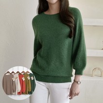 [백화점납품] KUKU 국내제작 알파카 울 벌룬 홀가먼트 니트 5color 국산