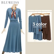 [블루레이스] 베이직티셔츠+롱플레어스커트SET_BJF1TS6550
