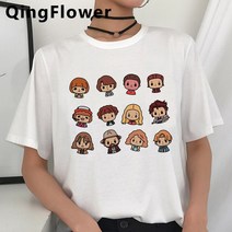 거꾸로타는화목난로기묘한 것들 거꾸로 일레븐 톱 티셔츠 여성 커플 의류 일본 2020 하라주쿠 여름 탑 미적, 12 18445_05 XL