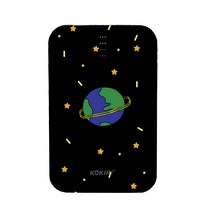 지구링 블랙 일체형 보조배터리(5000mAH), (5핀+8핀)