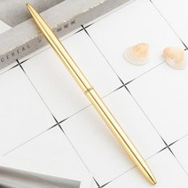 고급 금속 볼펜 비즈니스 사무실 광고 맞춤 선물 문구 로즈 골드 롤러 10 Mm 리필 잉크 블랙, Golden