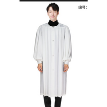 교회 목사 성가대 찬양대 찬양단 임직식 단체복 가운, 화이트 무거운 원사_XL