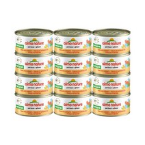 알모네이쳐 HFC 내츄럴 캣(7종) 70g x 12개/고양이습식사료, 참치와 새우, 12캔
