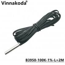 NTC 서미스터 온도 센서 B3950 510152050100K 1% 방수 프로브 에어컨 1M 2M, [12] 100KL2M