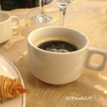 [컵앤컵][오븐용도기] 호텔 커피잔 소서 심플커피잔 머그컵, 커피잔(소)+소서 he0977