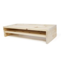 리앤아이 100%핸드메이드 삼나무 원목 2단 컴퓨터 모니터 받침대