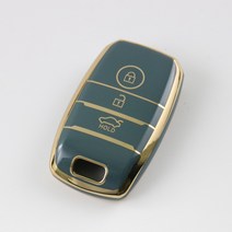 엠에스지 기아 스마트 모닝 TPU 키케이스 레이 자동차 차키 전화번호링 키링, 키커버3버튼 블루