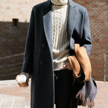 두툼한 울 아웃포켓 미들코트Exclusive Double Long Wool Coat CS1877